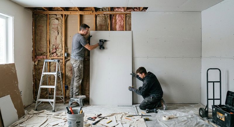 Garage Drywall Replacement in Kansas City, KS
